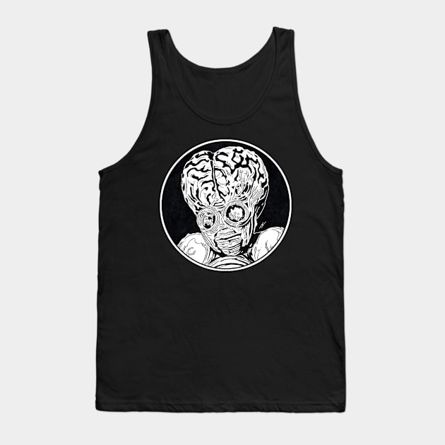 METALUNA MUTANT (Circle Black and White) Tank Top by Famous Weirdos